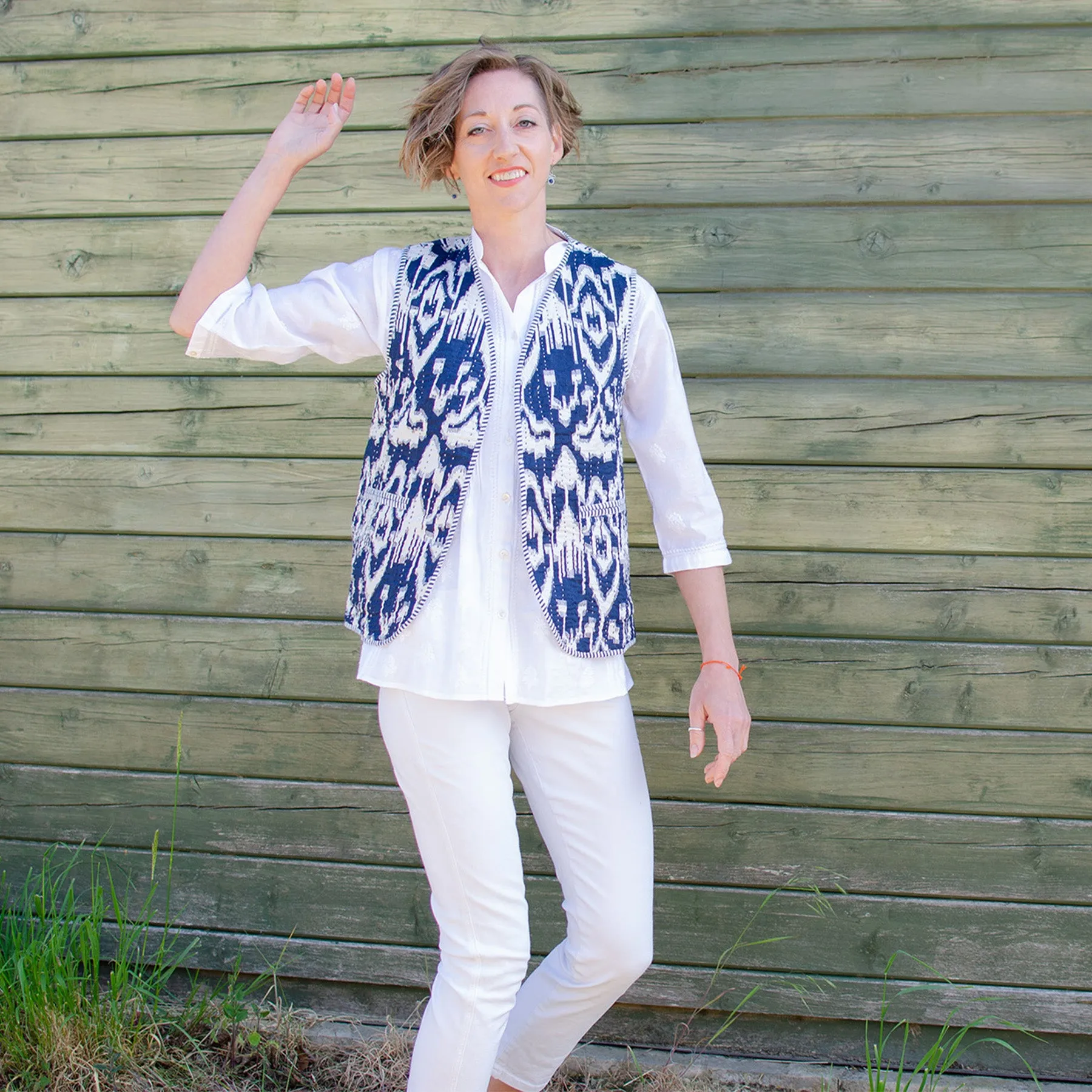 Cotton Kantha Waistcoat