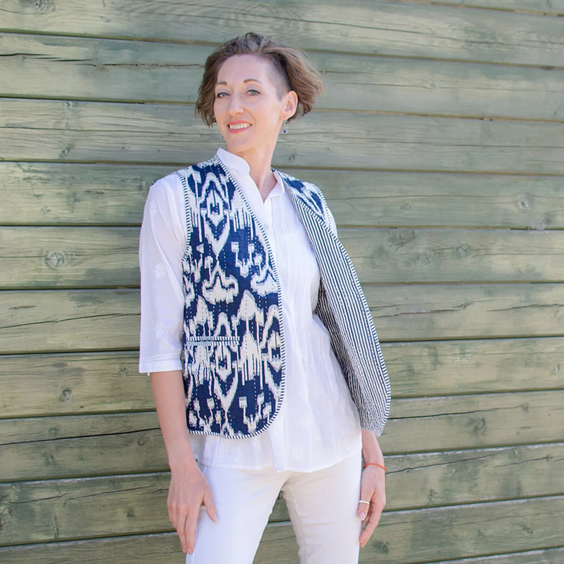 Cotton Kantha Waistcoat