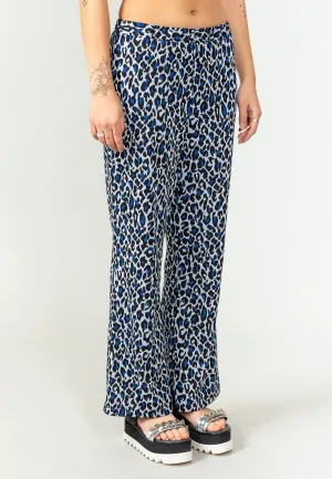 Daria Trousers Blue Leopard