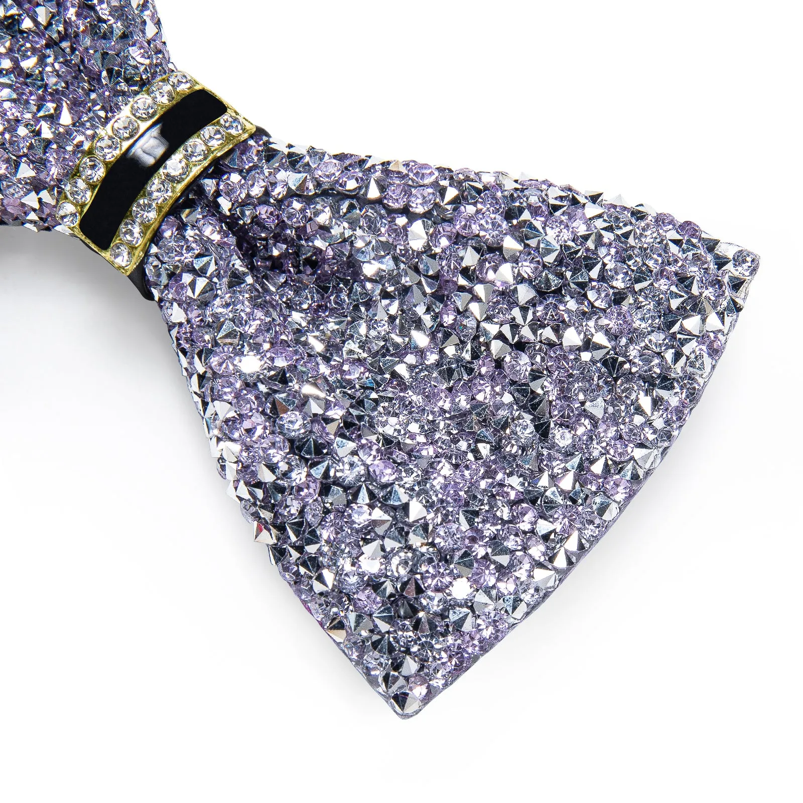 DiBanGu Imitation Crystal Bowtie Silver Diamond Sequin Men's Pre-Bow Tie