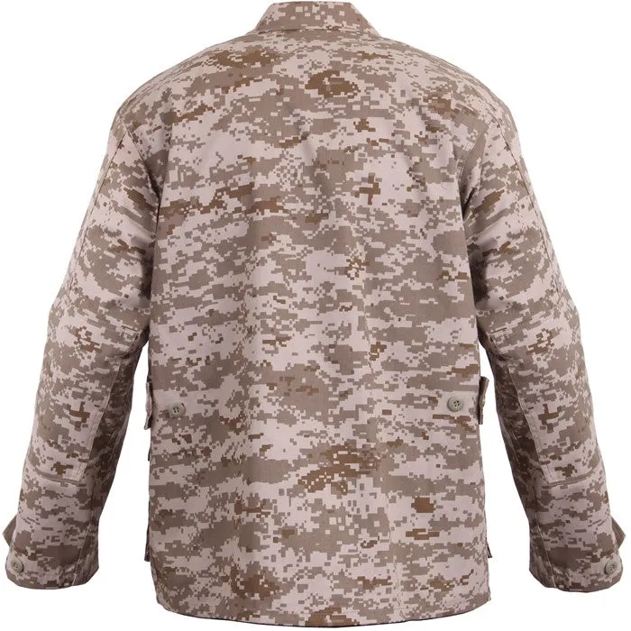 Digital Desert Camouflage - Military BDU Shirt - Cotton Polyester