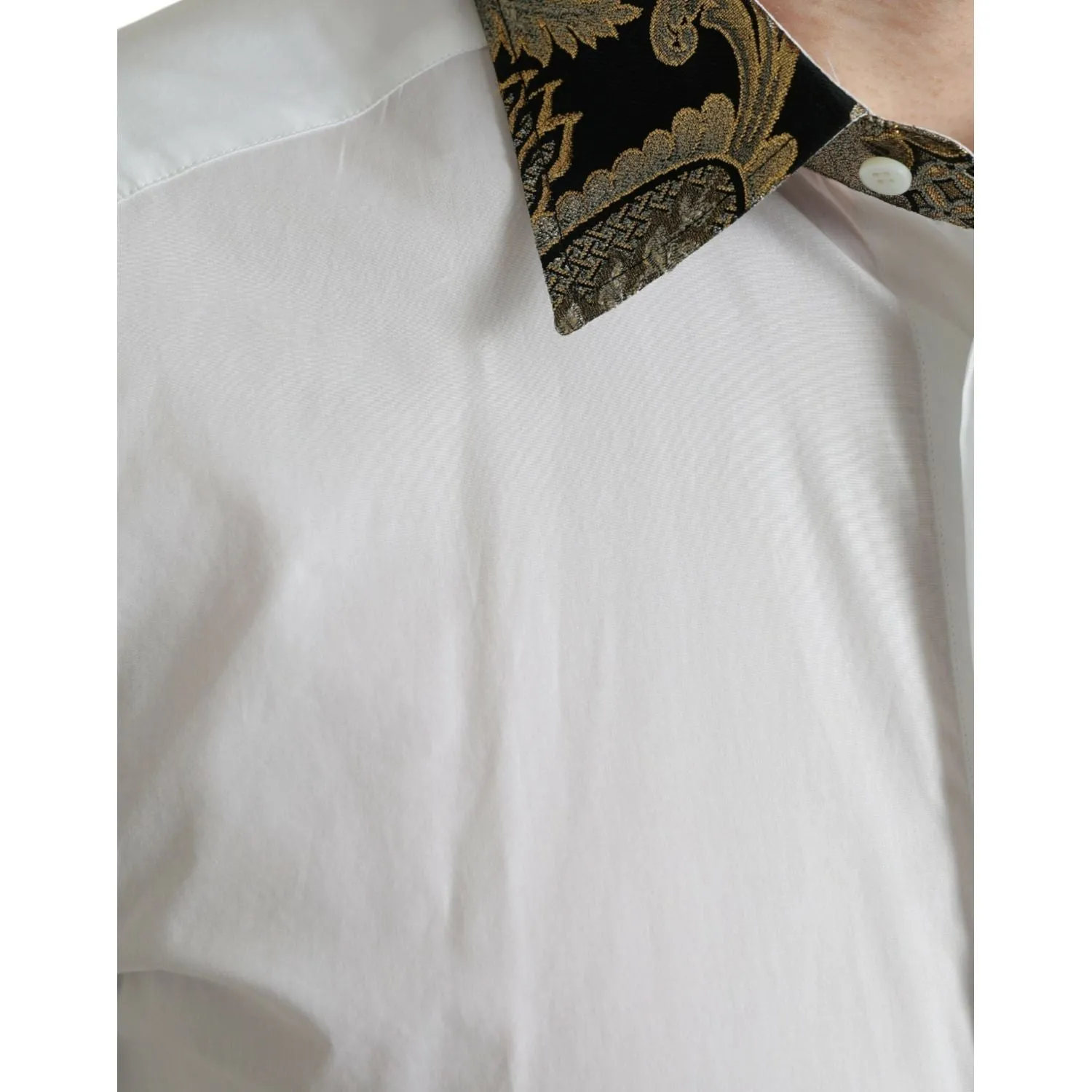 Dolce & Gabbana Elegant Gold Detail Dress Shirt