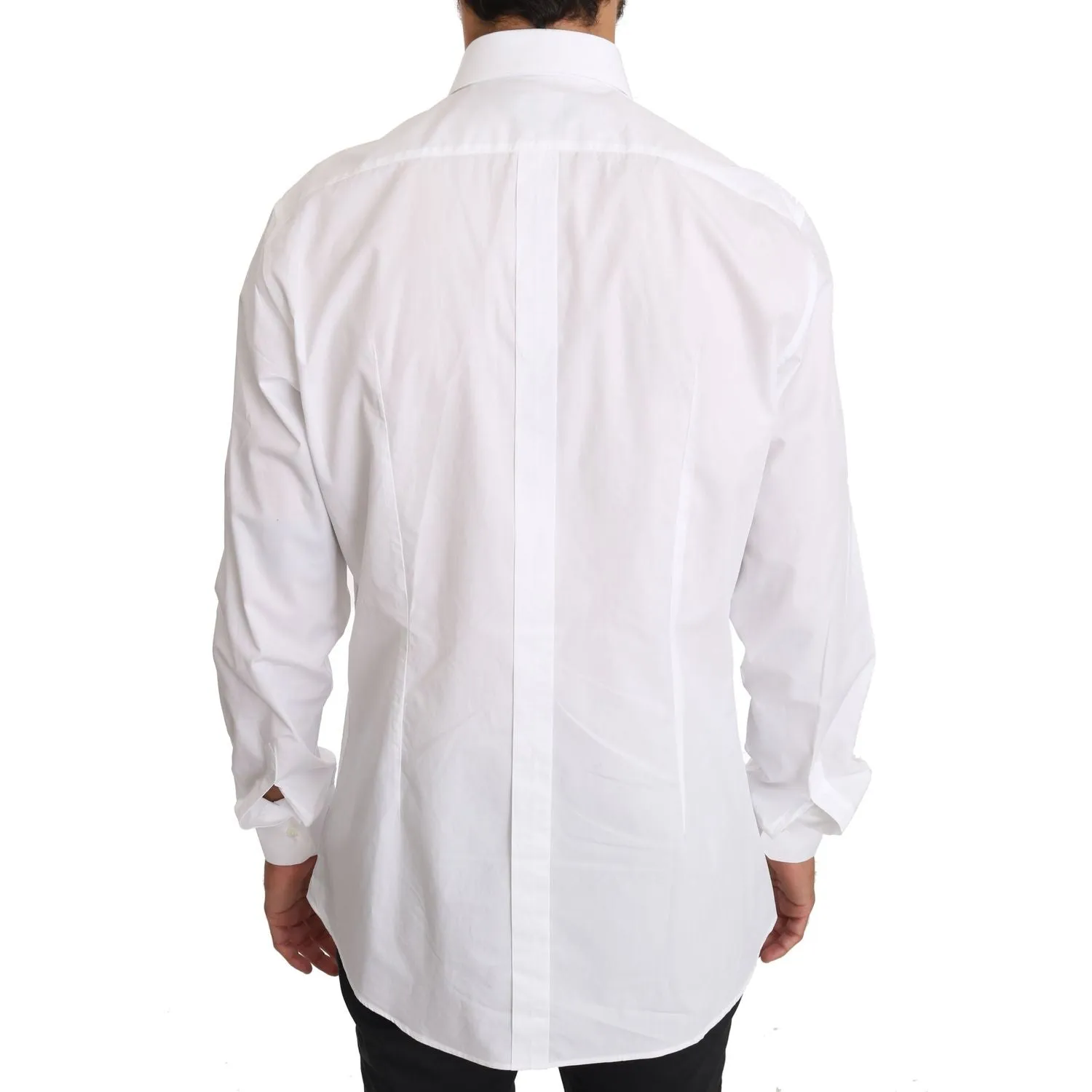 Dolce & Gabbana Elegant Slim Fit Dress Shirt in Pure White