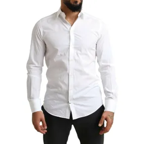 Dolce & Gabbana Elegant White Cotton Martini Dress Shirt