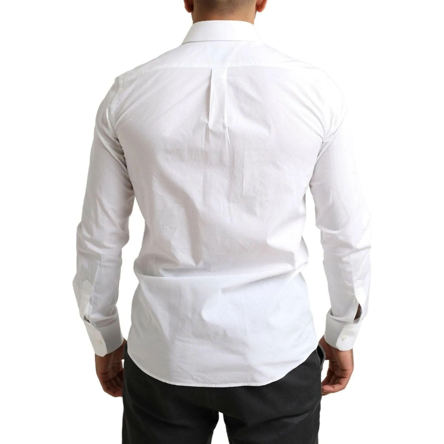 Dolce & Gabbana Elegant White Cotton Martini Dress Shirt