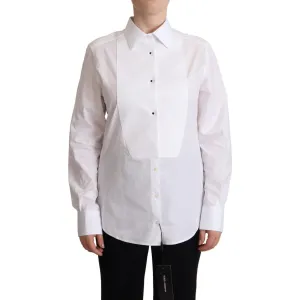 Dolce & Gabbana Elegant White Poplin Dress Shirt