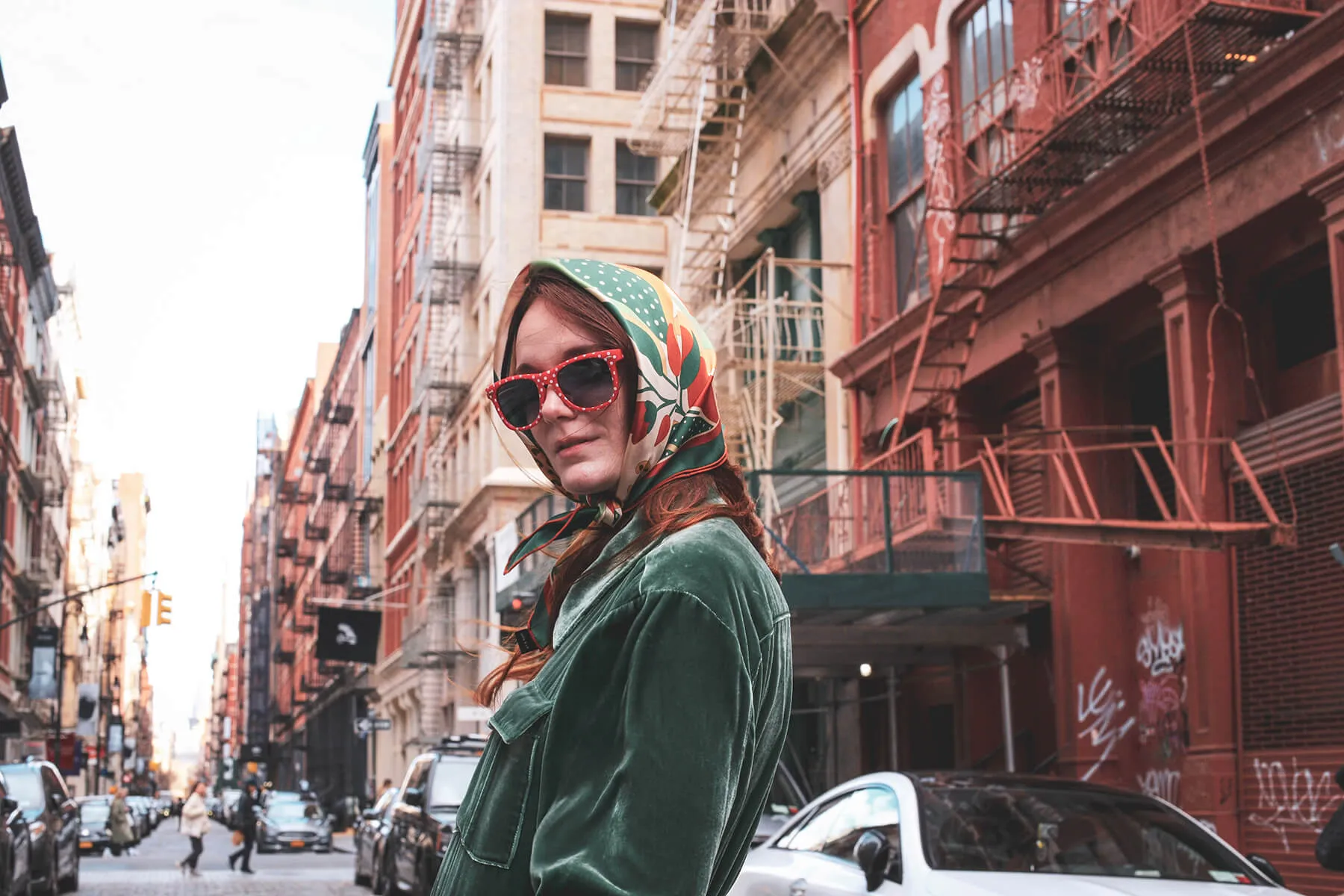 Double Sided Silk Scarf Of Green Wonderland