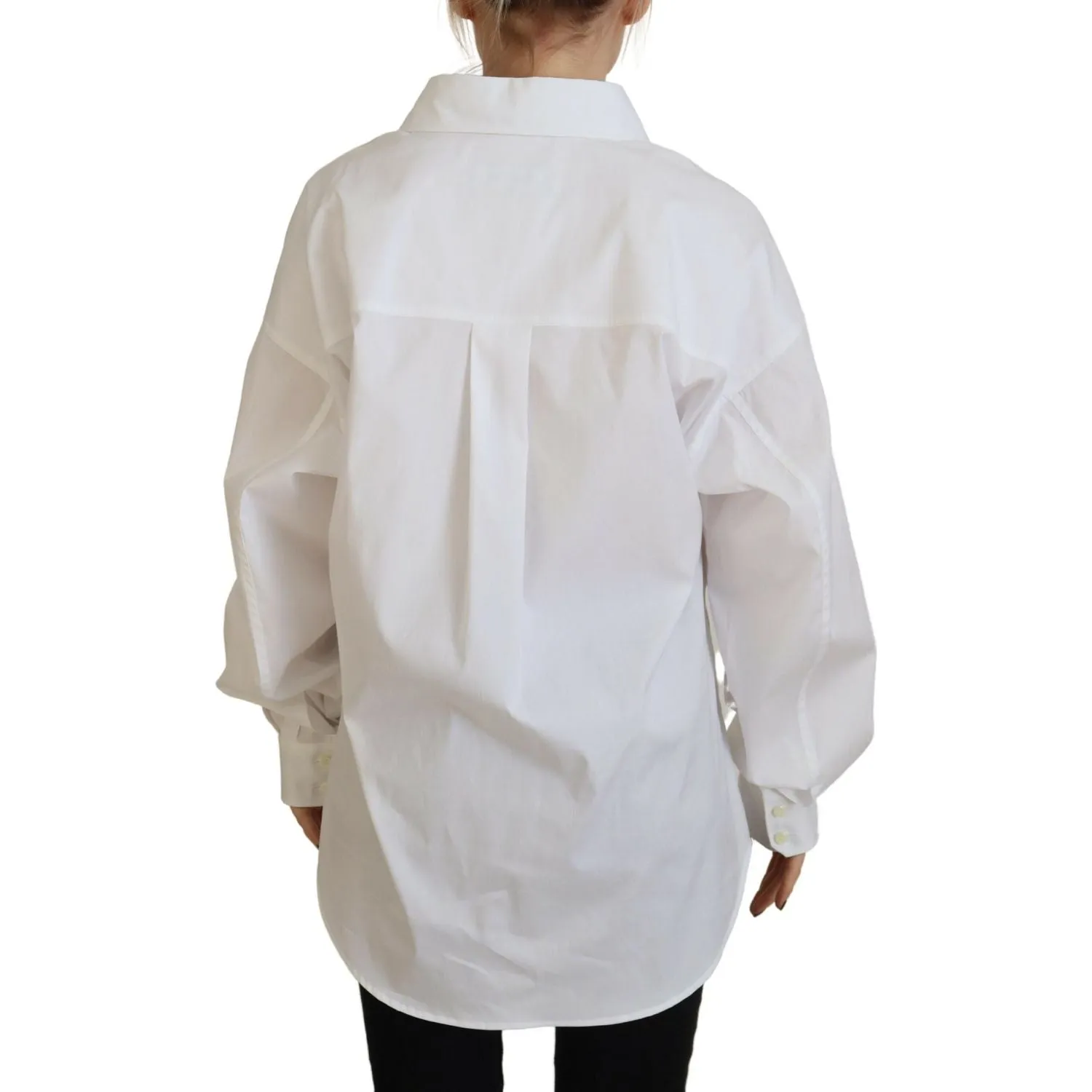 Dsquared² White Cotton Button Down Collared Dress Shirt Top