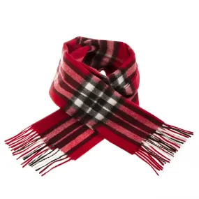 Edinburgh 100% Lambswool Scarf  Enlarged Off Ctr Scotty Thom Red