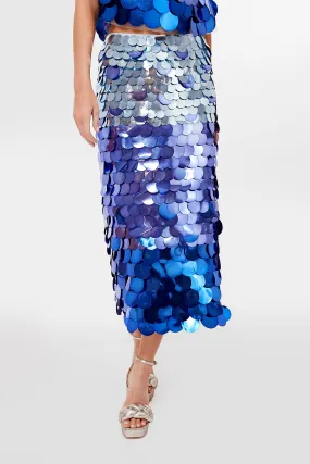 Elvira Ombre Circle Midi Skirt