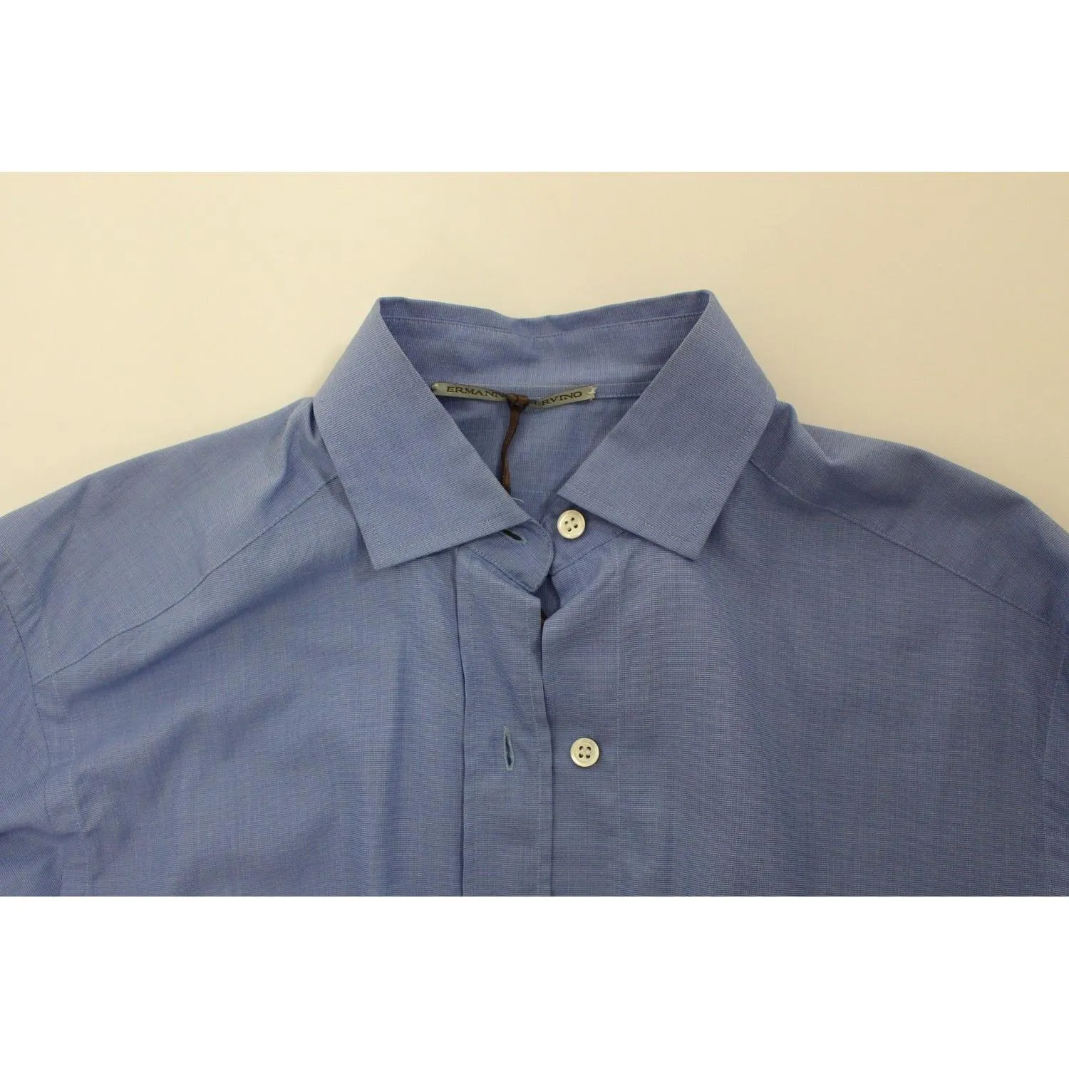 Ermanno Scervino Dapper Blue Cotton Dress Shirt for Men