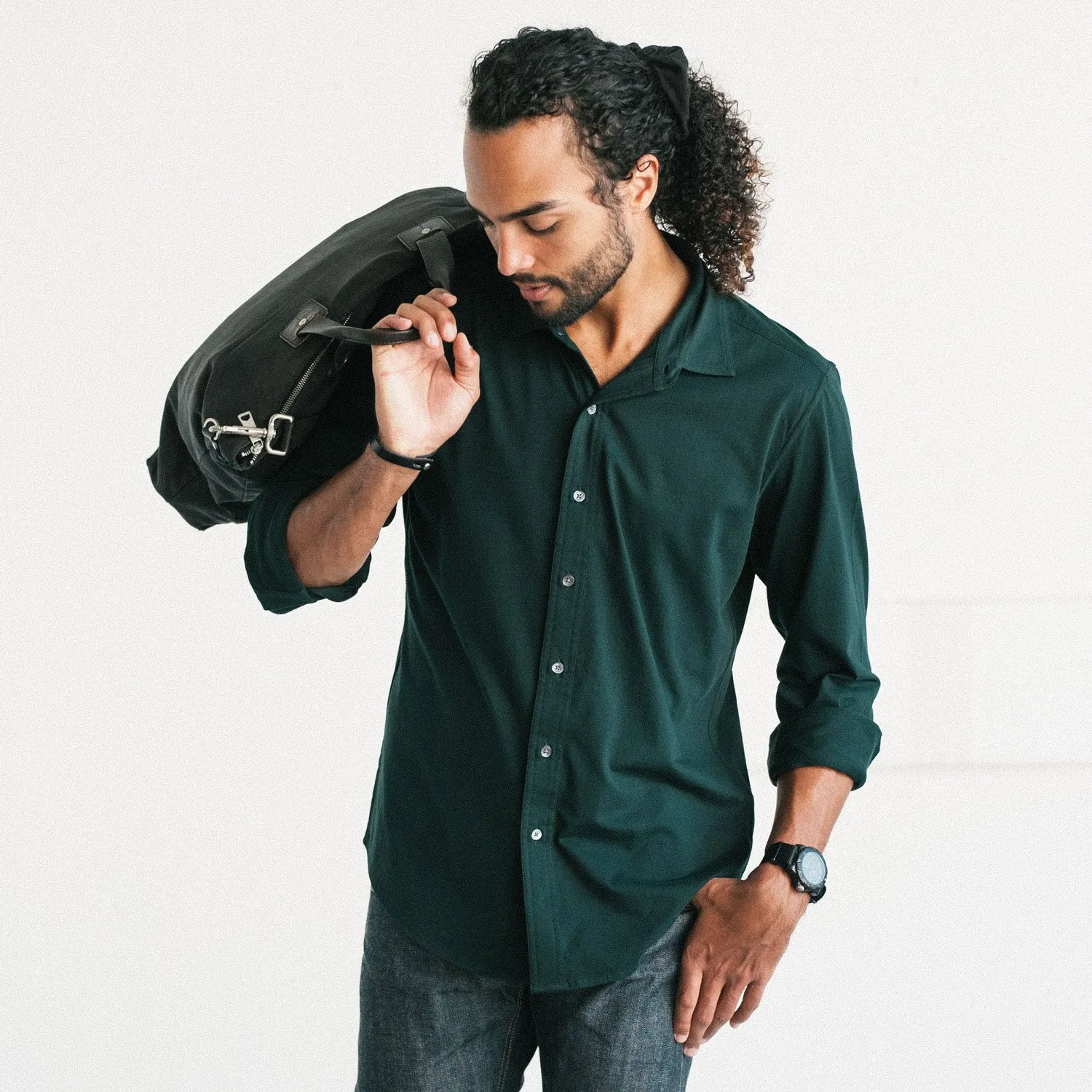 Essential T-Shirt Shirt - Dark Forest Green Cotton Jersey