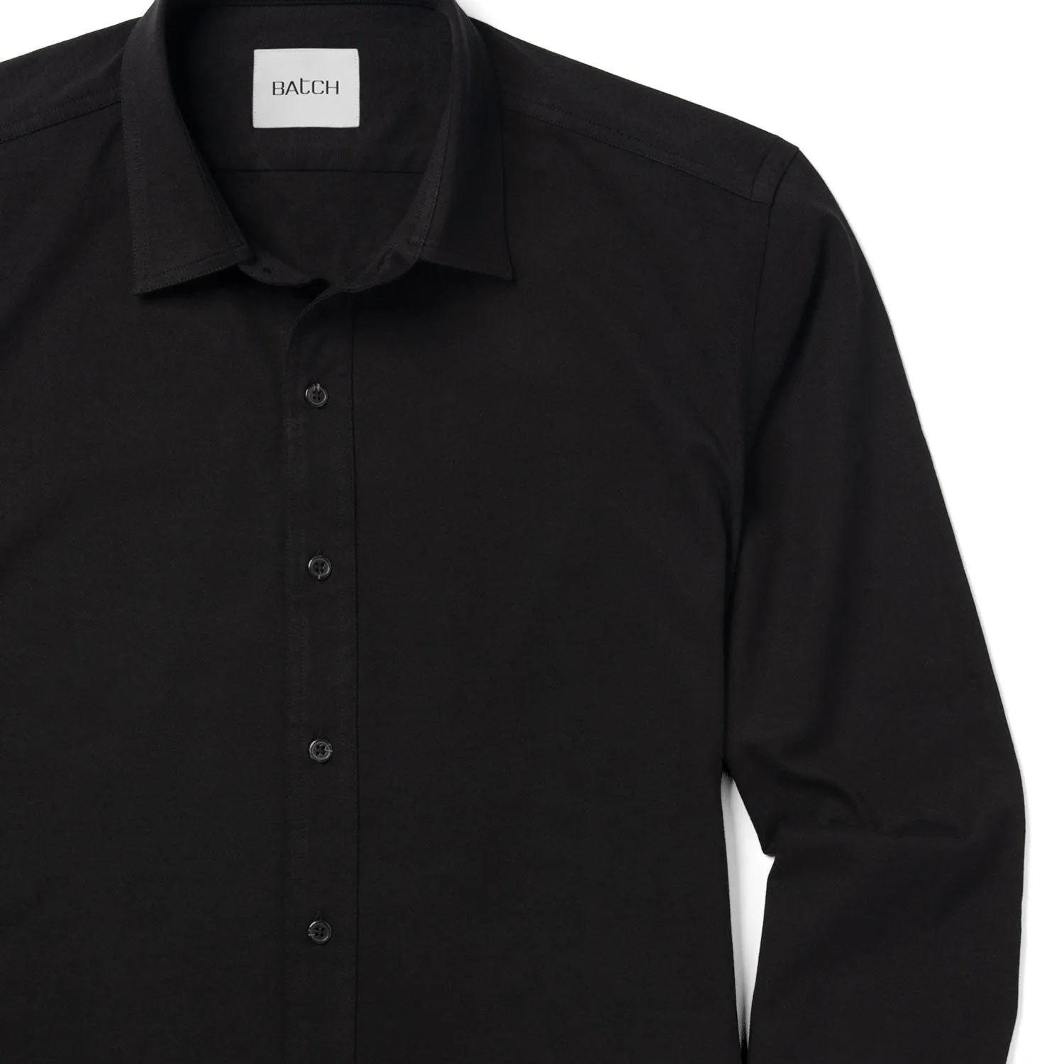 Essential T-Shirt Shirt - Jet Black Cotton Jersey