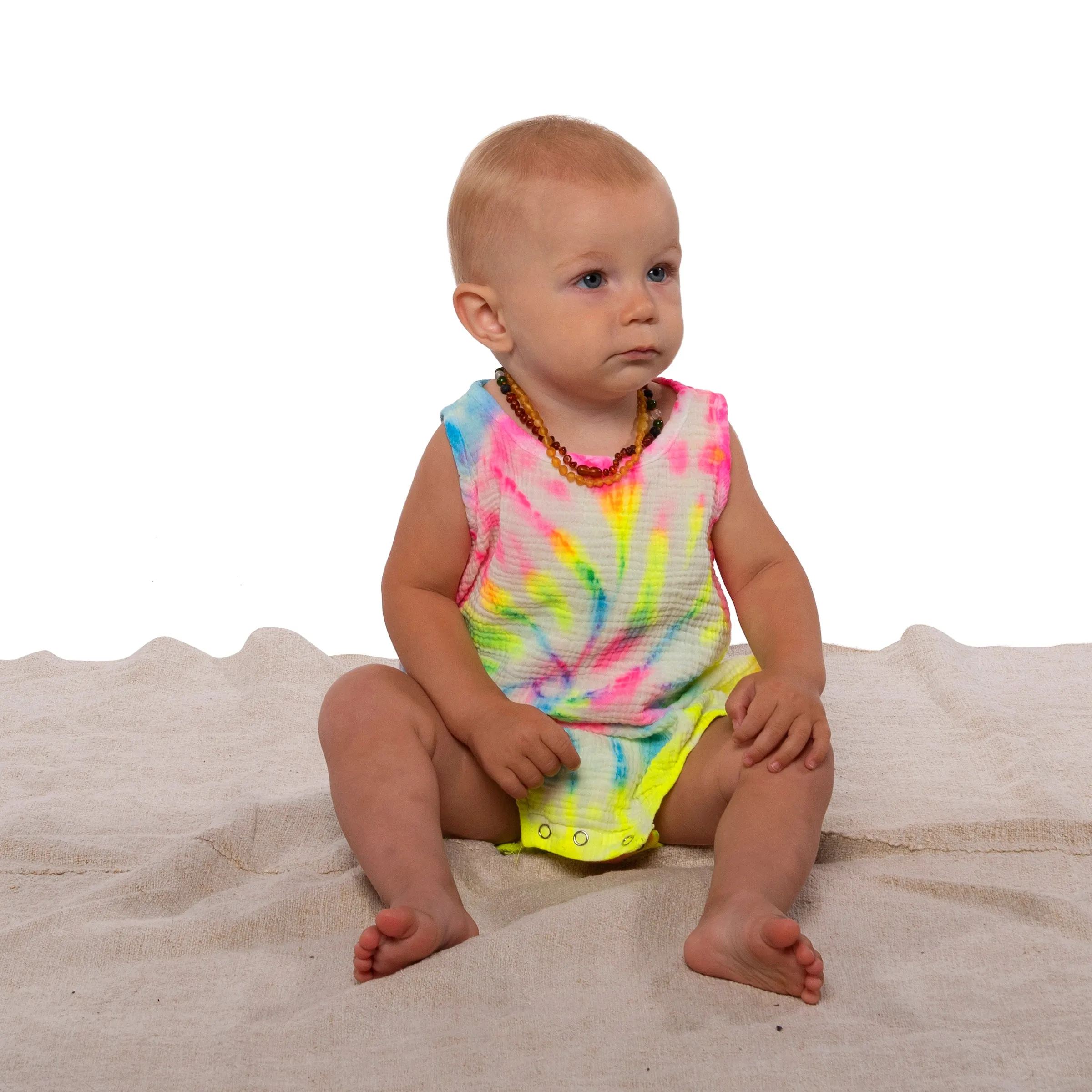 Fairwell Terra Romper in Neon Spiral