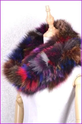 Fox Fur Big Collars Scarf Stole