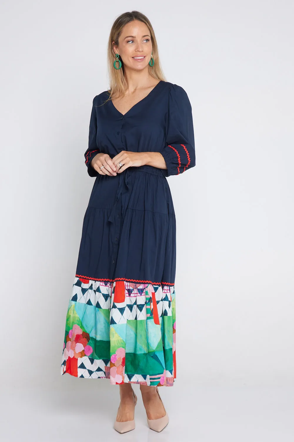 Frida Dress - Navy