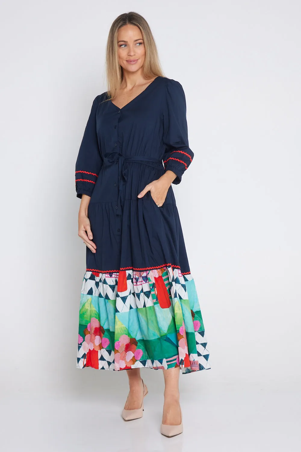 Frida Dress - Navy