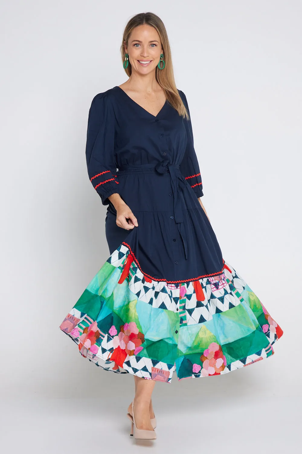 Frida Dress - Navy