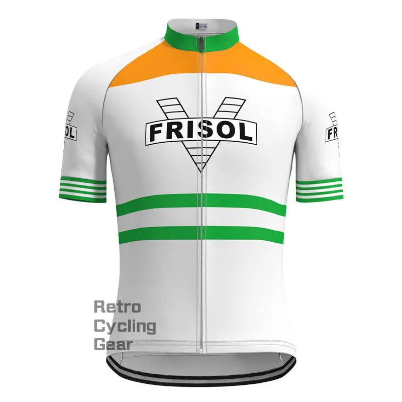 Frisol Orange Retro Long Sleeve Cycling Kit