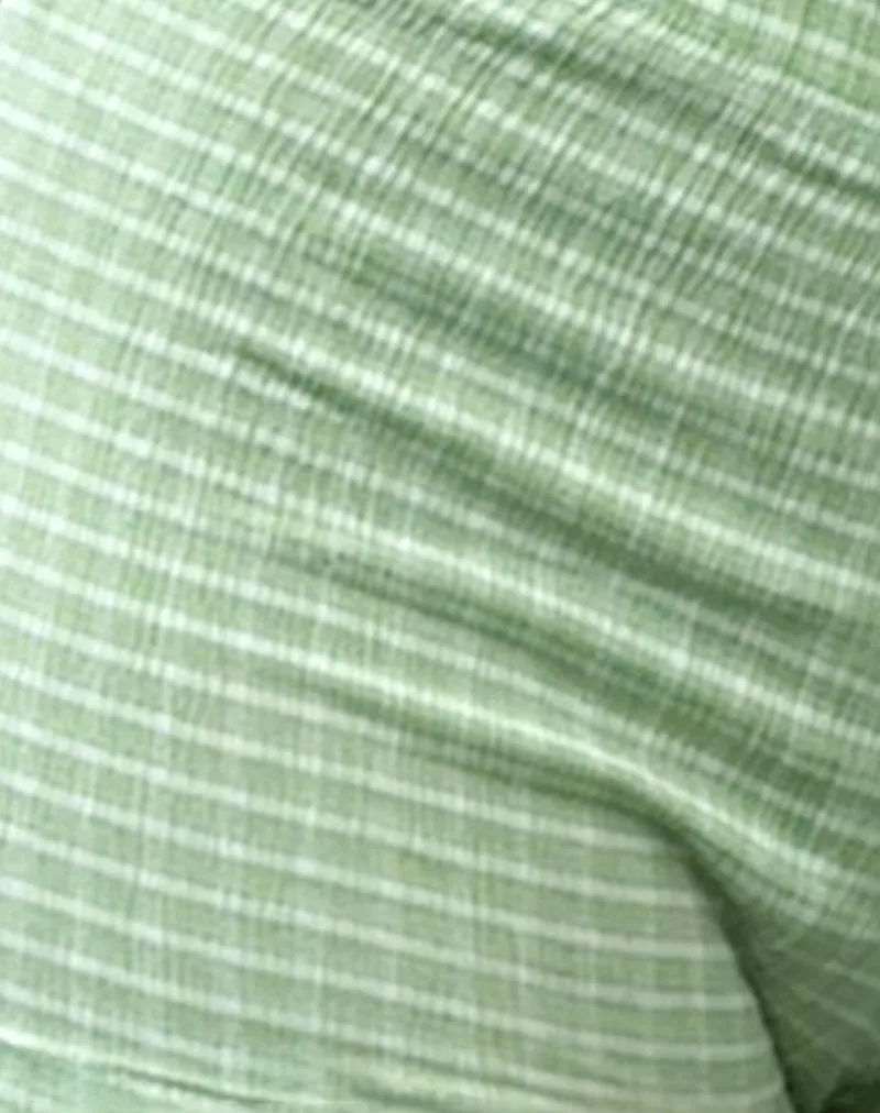 Ghibli Micro Shorts in Crinkle Check Sage