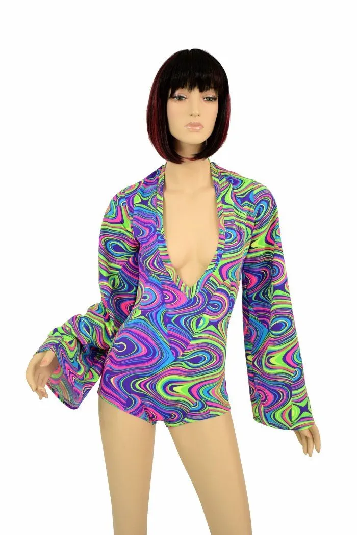 Glow Worm Plunging V Romper