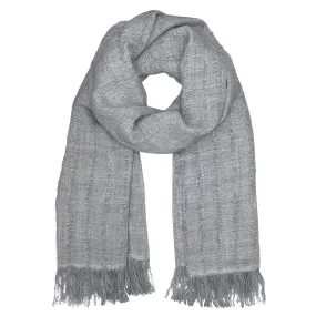 Gray Loop Knit Alpaca Scarf by SLATE   SALT