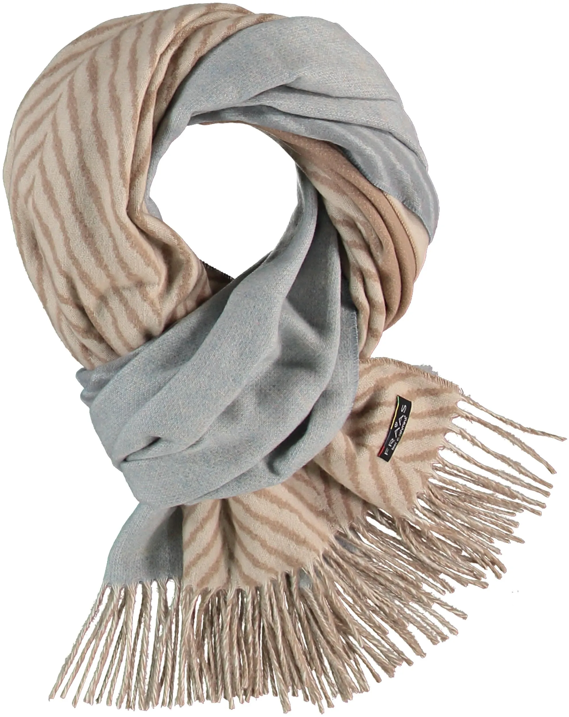 Herringbone Double Face Scarf -Grey