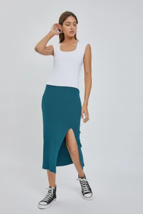 High Slit Midi Skirt