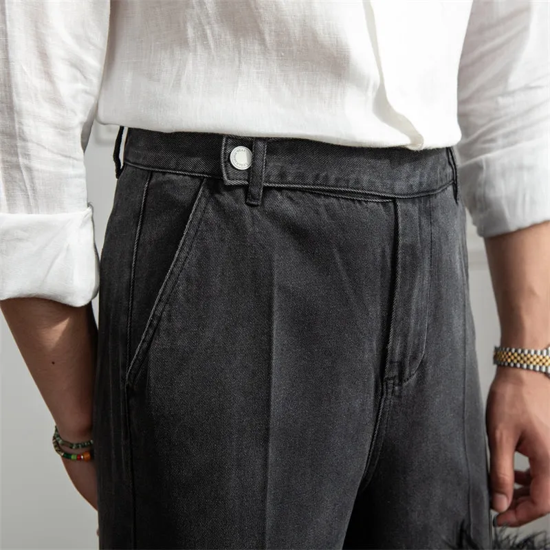 High Waist Straight Retro Casual Pants