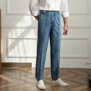 High Waist Straight Retro Casual Pants