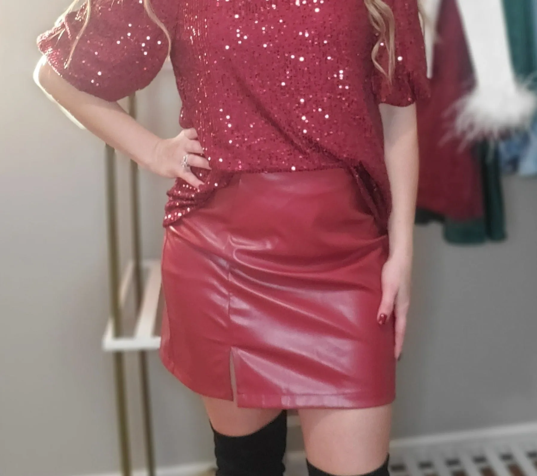 Holly Faux Leather Mini Skirt