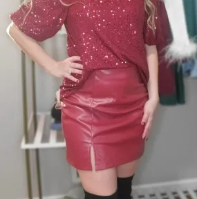 Holly Faux Leather Mini Skirt