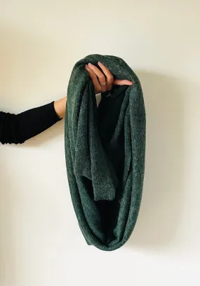 Hunter Green Sweater Knit Infinity Scarf