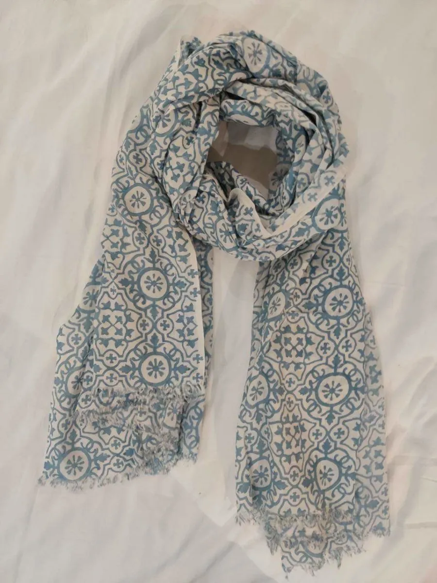 Indian Handblock Printed Scarf