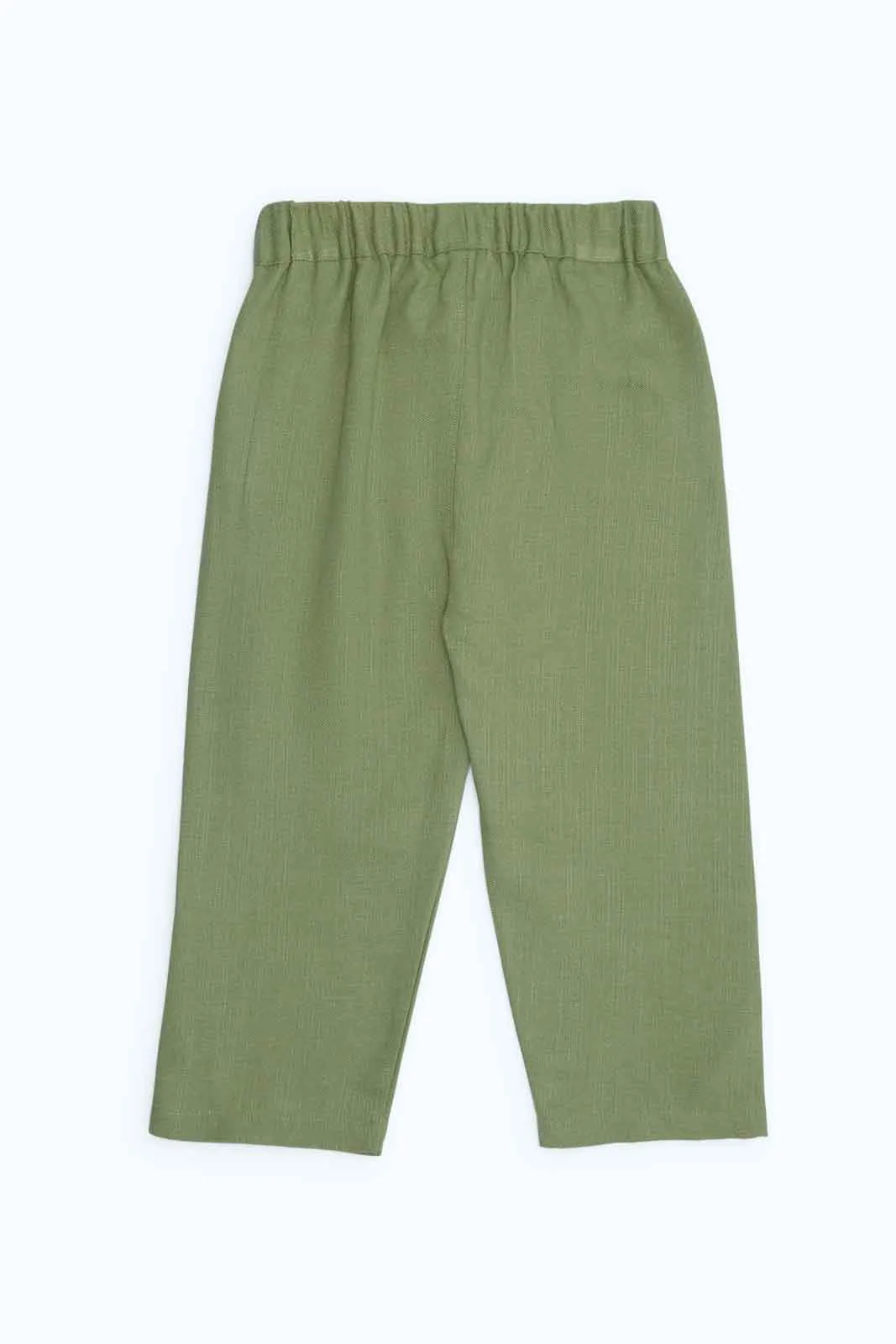 Infant Boys Green Linen Trouser