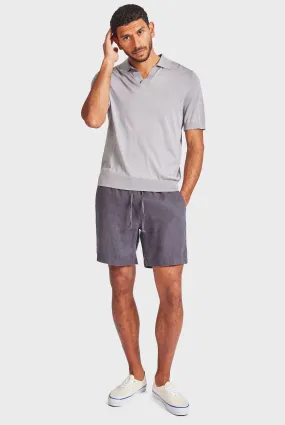 Irvine Knit Polo in Smoke Grey