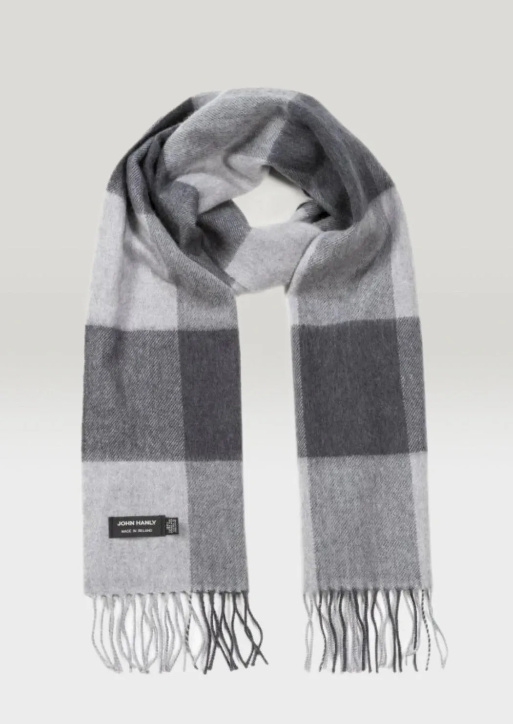 John Hanly Merino Scarf | Grey Mix