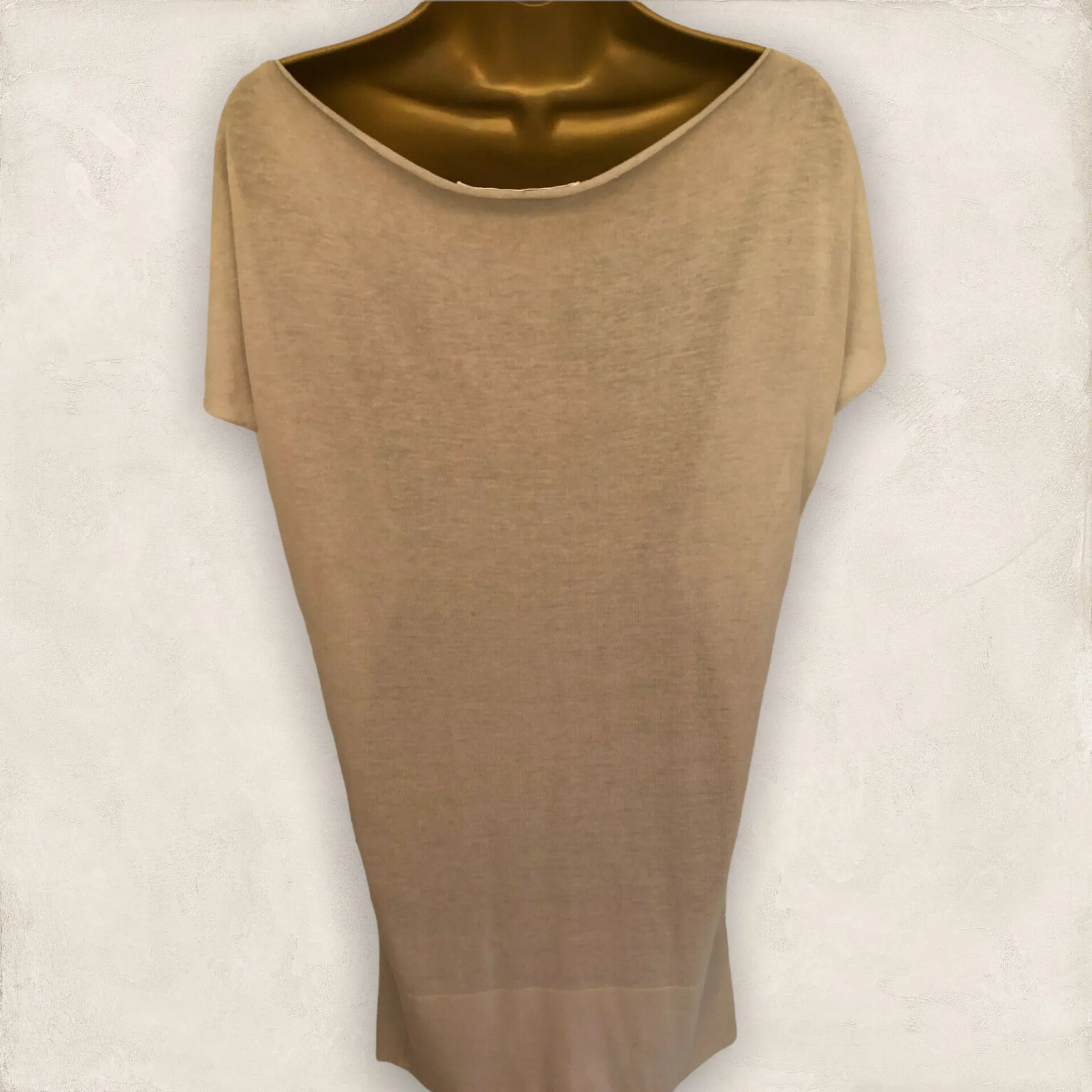 Jucca Natural Fine Knit Loose Fit Tunic Shift Dress UK 8 US 4 EU 36