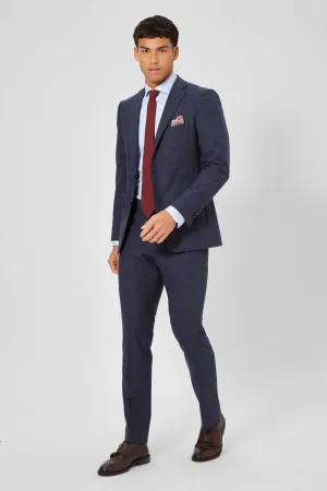 Kilburn Slim Fit Navy Check Wool Suit - ARCHIVE