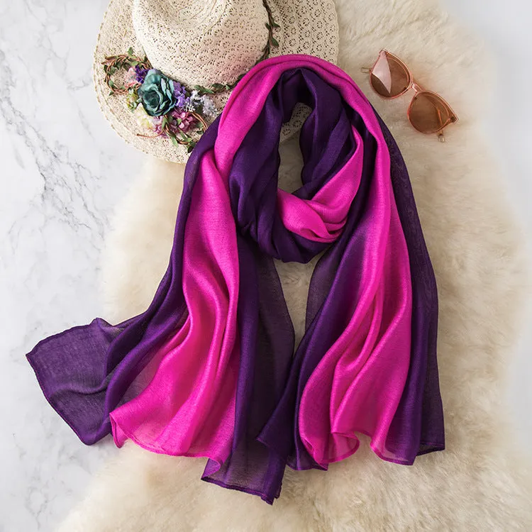 Korean Version Of Color Matching Ladies Scarf