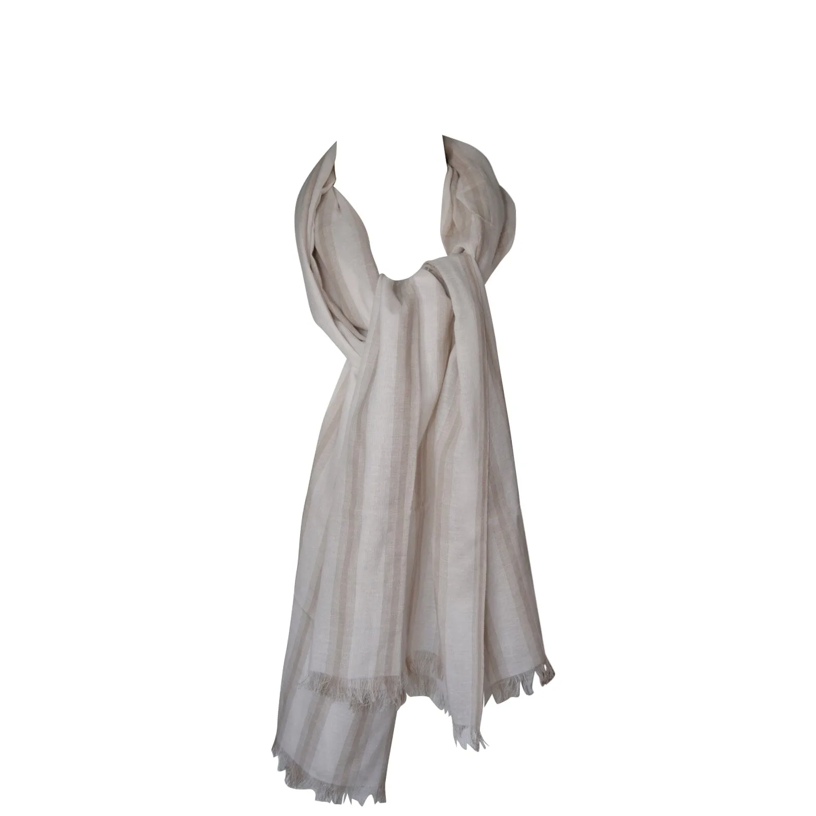 Latte Stripe Leggere Summer Scarf