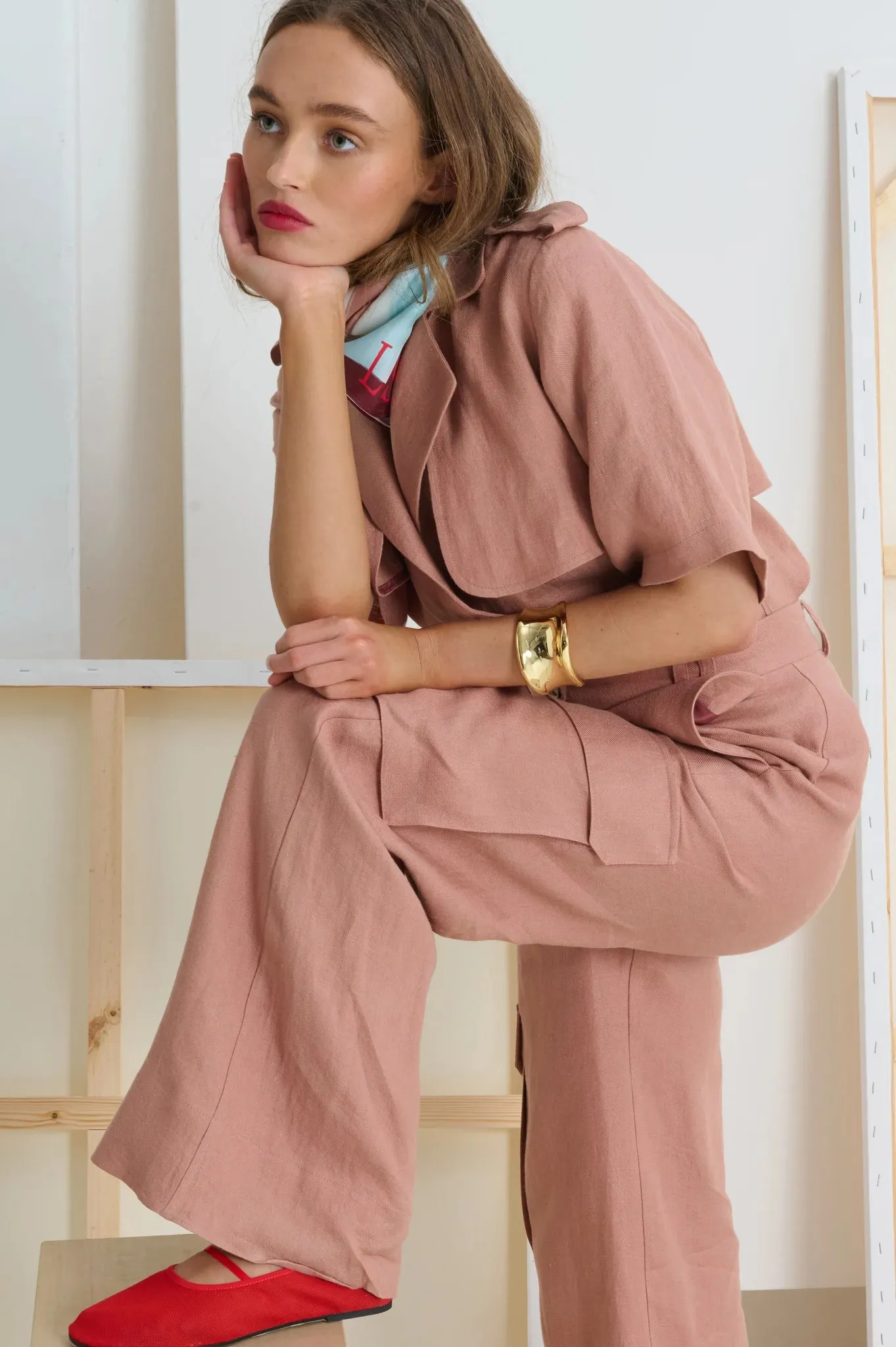 LE TRENCH SHIRT | Sandy Pink