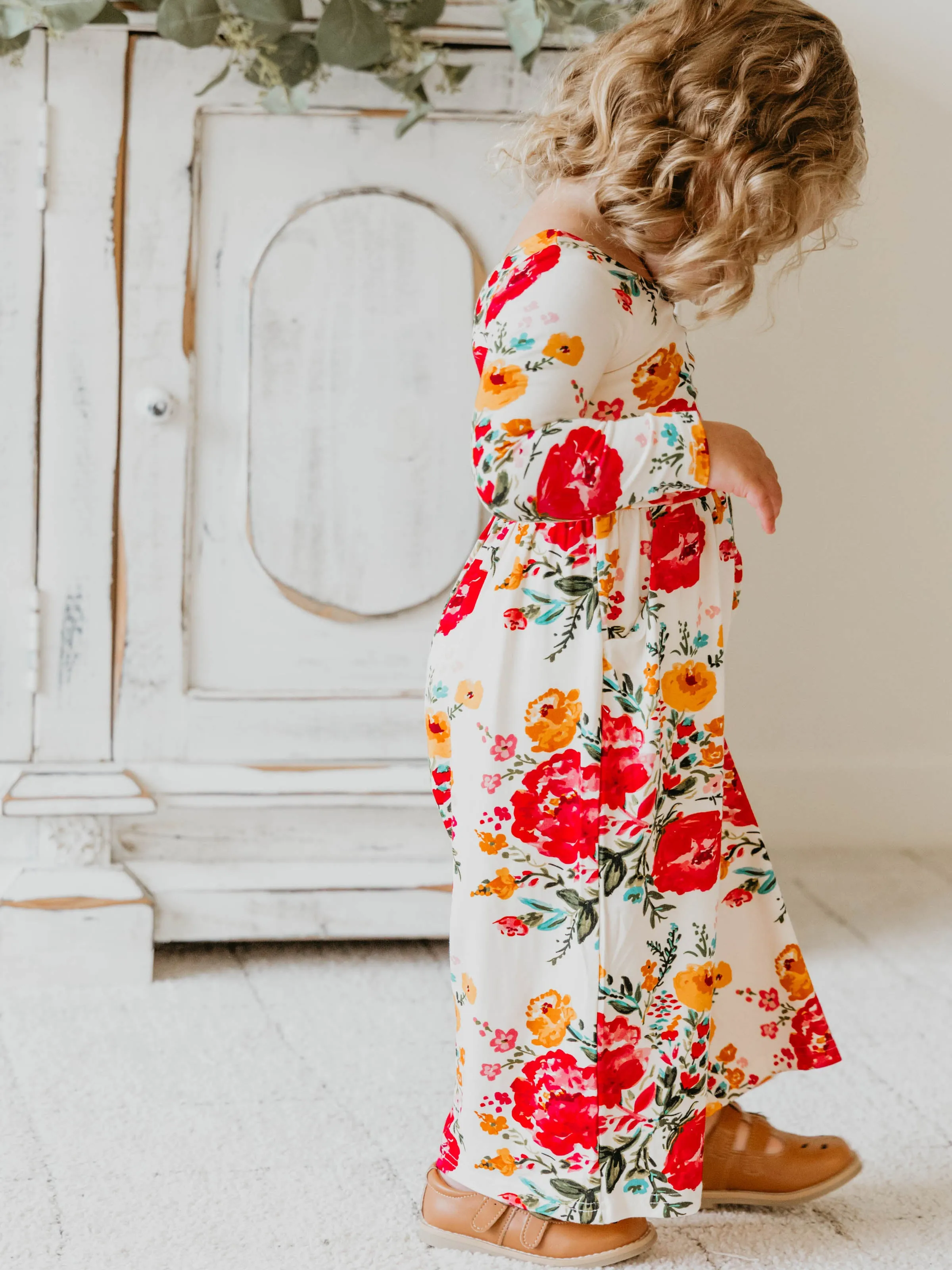 Leggy Romper - Bright Zinnias