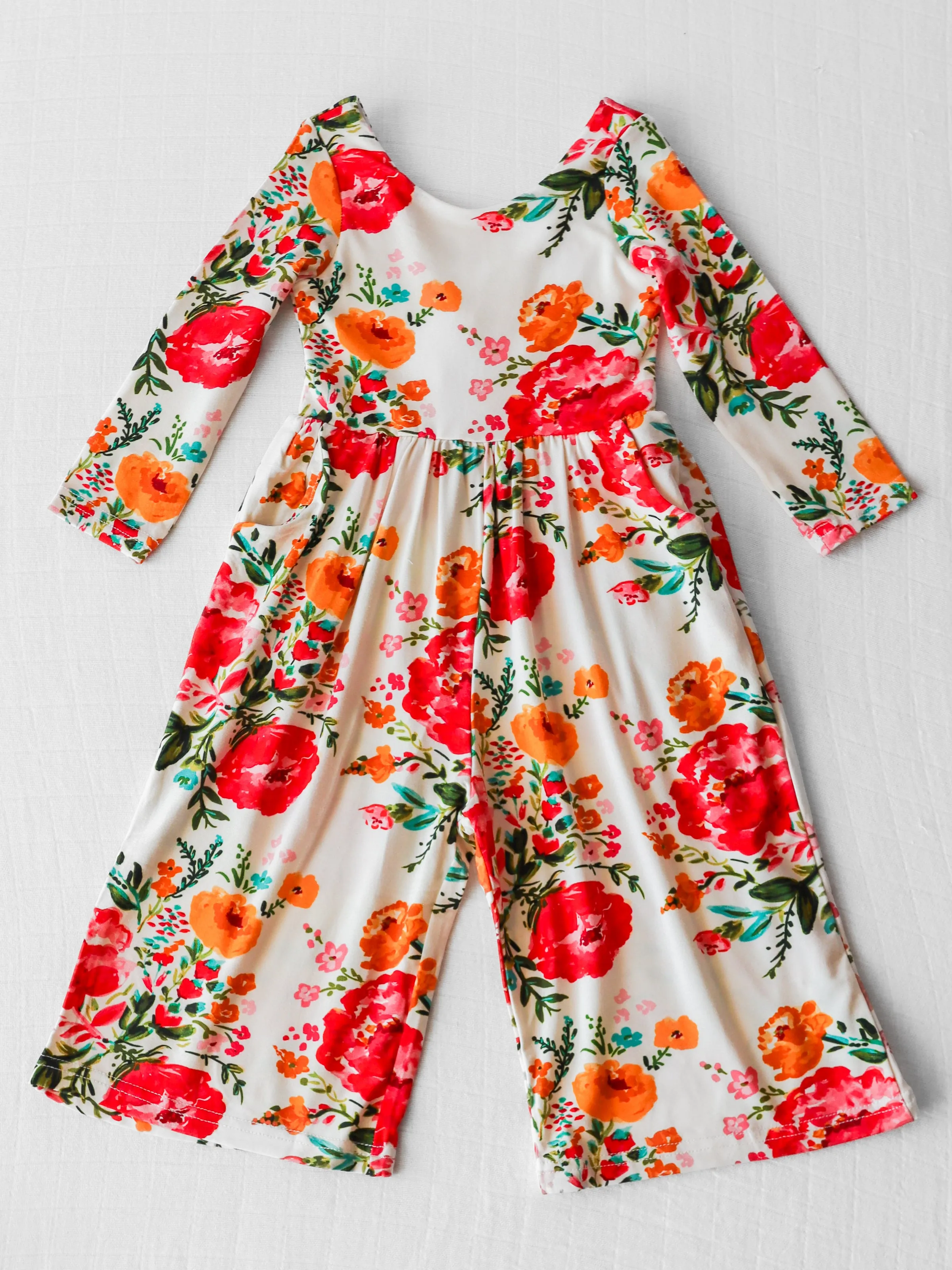 Leggy Romper - Bright Zinnias