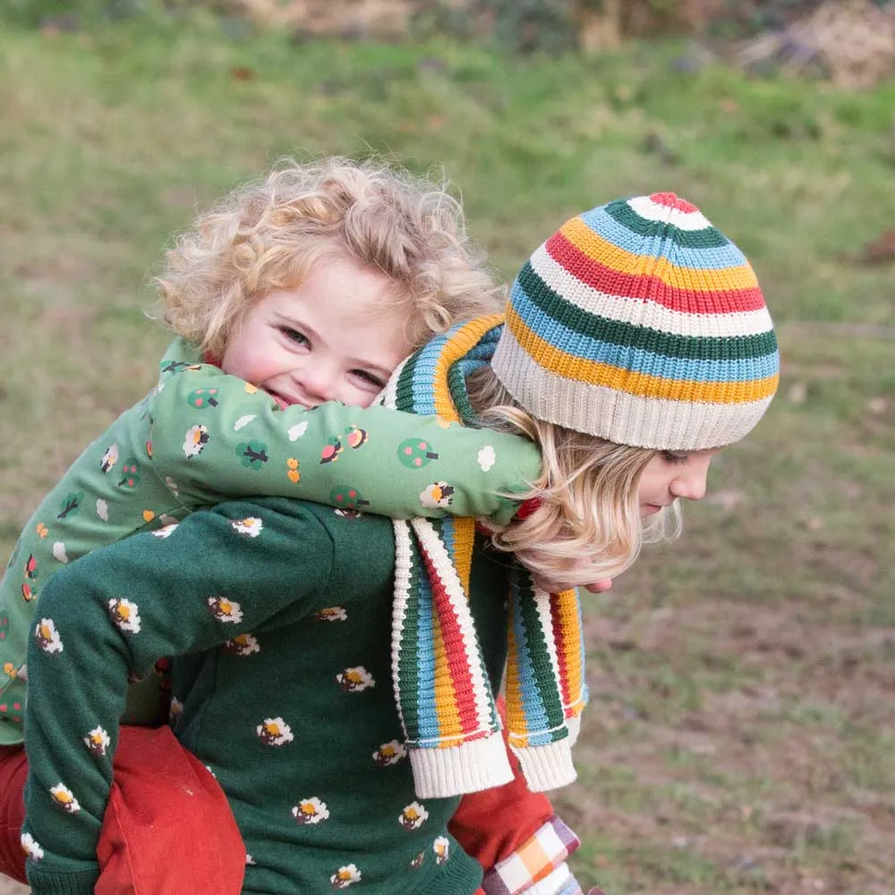 LGR Rainbow Striped Beanie Hat