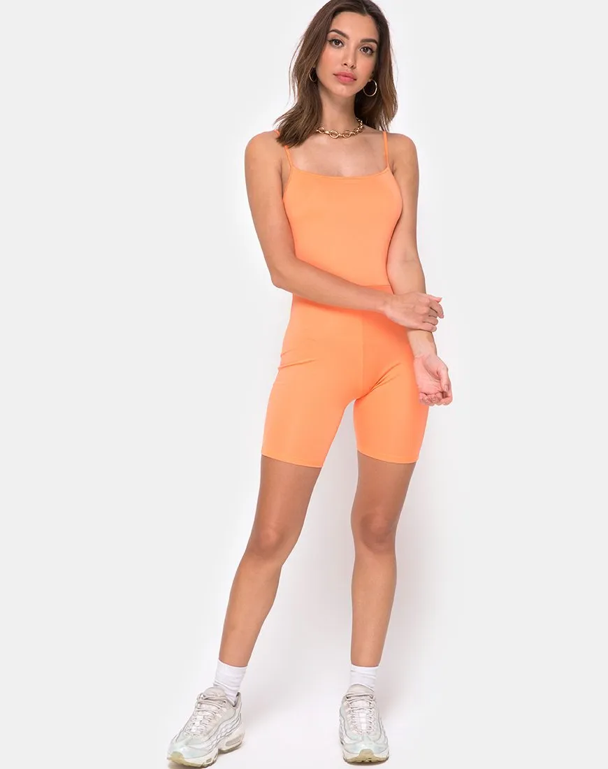 Lita Unitard in Fluro Orange