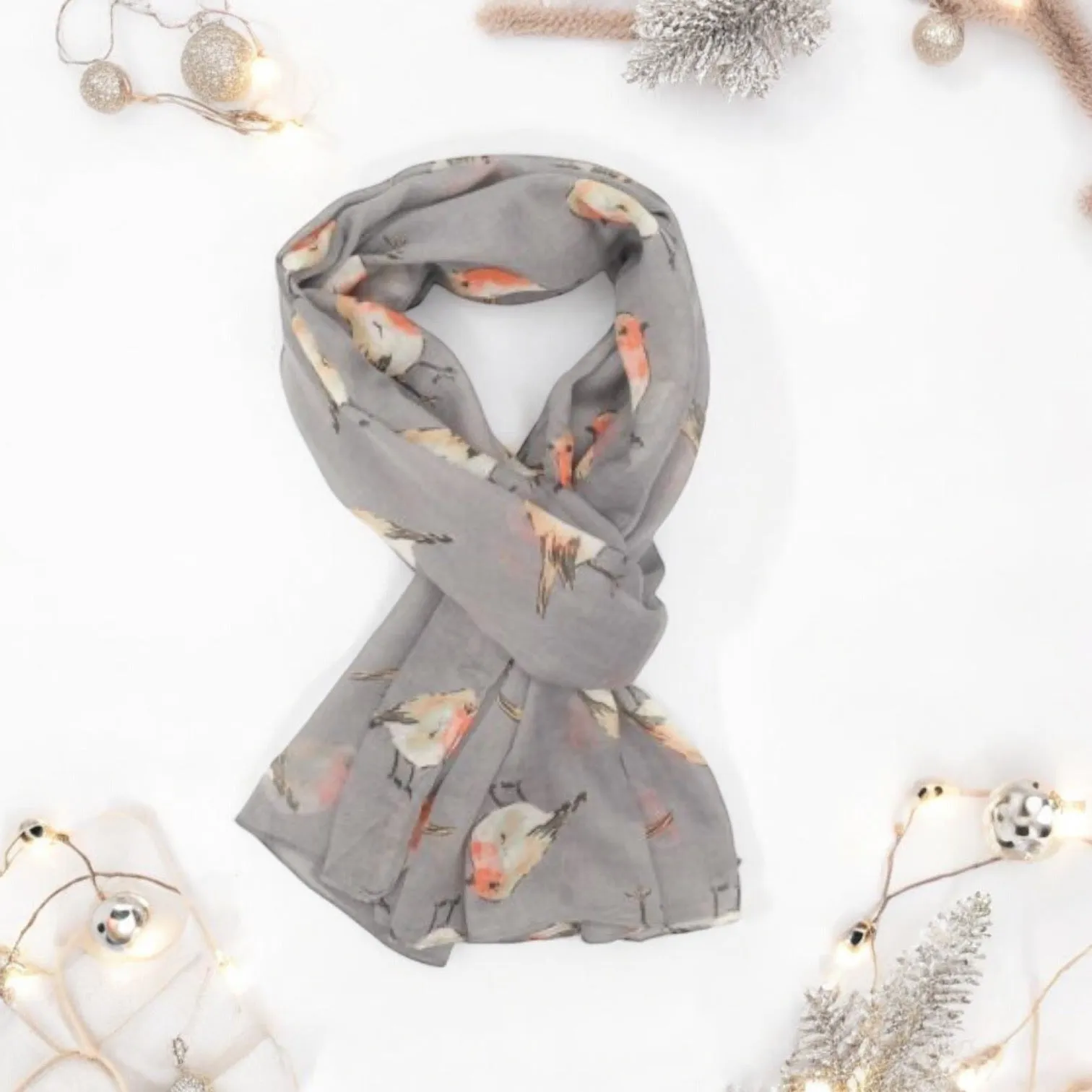 Little Robins Print Scarf