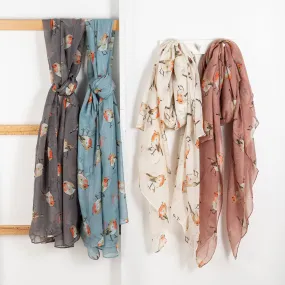 Little Robins Print Scarf