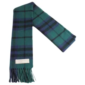 Locharron of Scotland Austin Modern Lambwool Scarf - Dark Green/Navy/Black