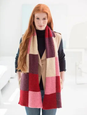 Loom Knit Colorblock Scarf - Version 1